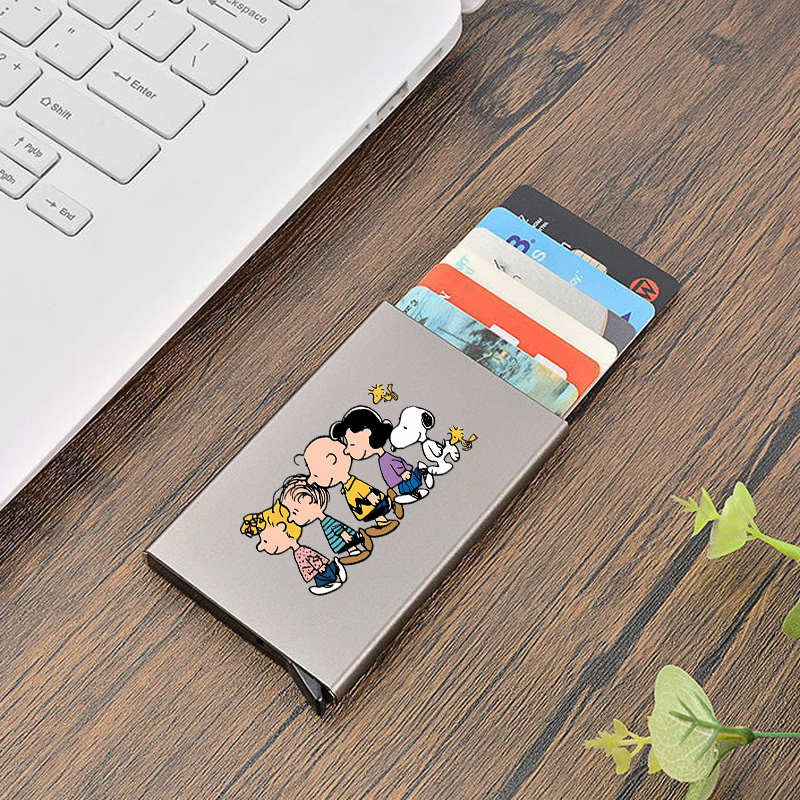 Card Top Loader - Snoopy Rfid Smart Wallet Card Holder