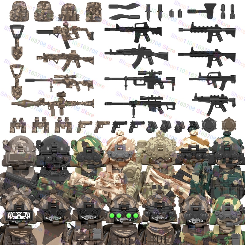 MOC Military Soldiers Action F – Lego Minifigure Holder recenzja i cena